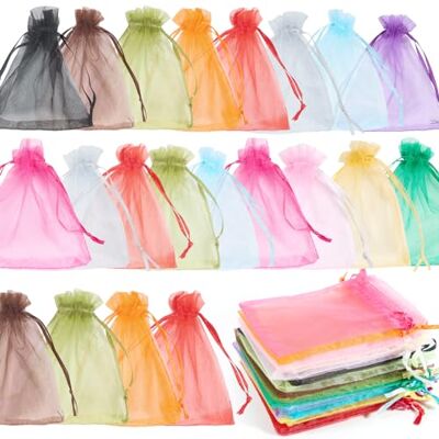Cheerhom 40 bolsas de organza multicolor, 10 x 12 cm, bolsas de organza con cordón, bolsa de regalo de organza, bolsa de boda, saquitos de lavanda, favores de boda Cheerhom 40 bolsas de organza multicolor, 10 x 12 cm, bolsas de organza con cordón, bolsa de regalo de organza, bolsa de boda, saquitos de lavanda, favores de boda