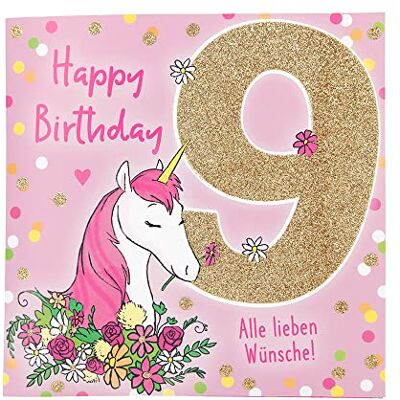 Depesche Tarjeta Felicitacion Cumpleaños con Números para 9º Cumpleaños (15,5 x 15,5 cm), Diseño con Texto en el Interior Depesche Tarjeta Felicitacion Cumpleaños con Números para 9º Cumpleaños (15,5 x 15,5 cm), Diseño con Texto en el Interior