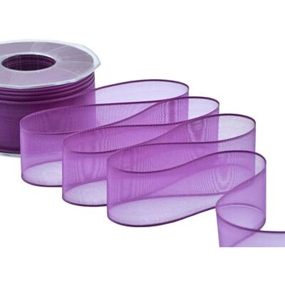Furlanis Cinta Velo con Bordes, Decoración de Regalo Cajas Flores Boda Navidad, Tela Italiana Rosa Ciclamen Oscuro, 40 mm x 50 m Furlanis Cinta Velo con Bordes, Decoración de Regalo Cajas Flores Boda Navidad, Tela Italiana Rosa Ciclamen Oscuro, 40 mm x 50 m