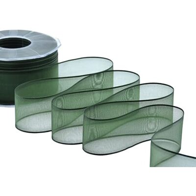 Furlanis Cinta Velo con Bordes, Decoración de Regalo Cajas Flores Boda Navidad, Tela Italiana Verde Inglés, 40 mm x 50 m Furlanis Cinta Velo con Bordes, Decoración de Regalo Cajas Flores Boda Navidad, Tela Italiana Verde Inglés, 40 mm x 50 m