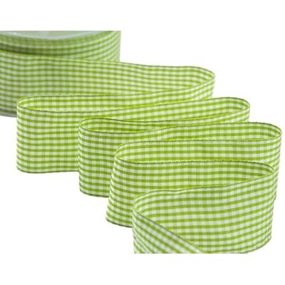 Furlanis Cinta Quadretti, Decoración de Regalo Cajas Flores Boda Navidad, Tela Italiana Verde Pistacho, 40 mm x 25 m Furlanis Cinta Quadretti, Decoración de Regalo Cajas Flores Boda Navidad, Tela Italiana Verde Pistacho, 40 mm x 25 m