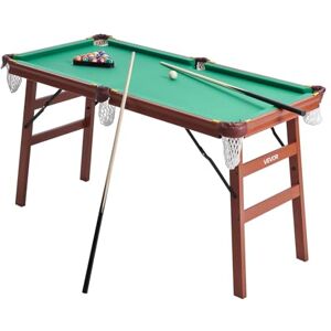 VEVOR Mesa de Billar Plegable, Portátil, Plegable, Juego de Entretenimiento Compacto, Incluye Bola, Taco, Soporte, Tiza y Cepillo, Marrón con Paño Verde, para Salas de Recreo, 1400 x 705 x 795 mm VEVOR Mesa de Billar Plegable, Portátil, Plegable, Juego de Entretenimiento Compacto, Incluye Bola, Taco, Soporte, Tiza y Cepillo, Marrón con Paño Verde, para Salas de Recreo, 1400 x 705 x 795 mm