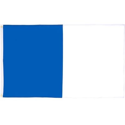 AZ FLAG Bandera Azul y blanco 150x90 cm Poliéster 100D 2 Ojales AZ FLAG Bandera Azul y blanco 150x90 cm Poliéster 100D 2 Ojales
