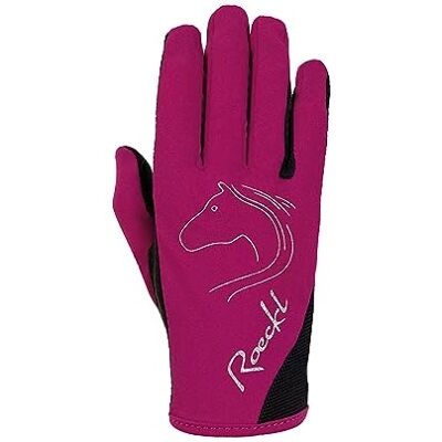 Roeckl Sports Tryon Guantes de equitación para niños, Color Morado Roeckl Sports Tryon Guantes de equitación para niños, Color Morado