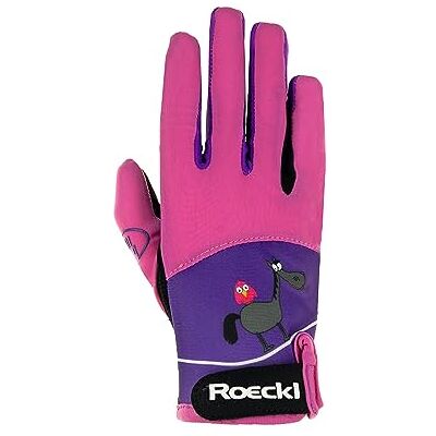 Roeckl Sports Kansas Guante de equitación para niños, Color Rosa 3 Roeckl Sports Kansas Guante de equitación para niños, Color Rosa 3