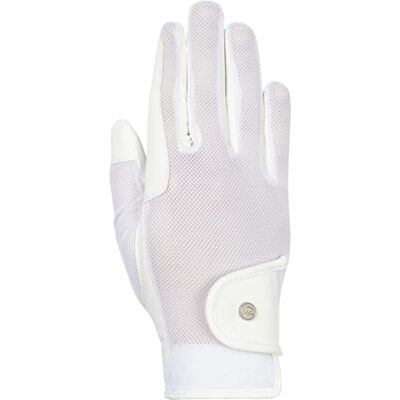 HKM Guantes de equitación Unisex Estilo Verano, Color Blanco, M HKM Guantes de equitación Unisex Estilo Verano, Color Blanco, M