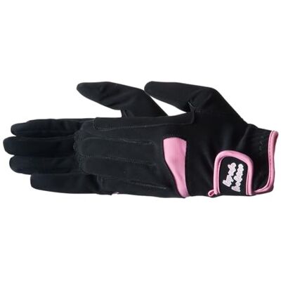 PFIFF 102534 Unicorn Guantes de equitación (Reforzados, Dos Tonos, 6 años), Color Negro y Rosa PFIFF 102534 Unicorn Guantes de equitación (Reforzados, Dos Tonos, 6 años), Color Negro y Rosa