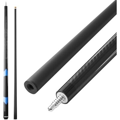 VEVOR Taco de Billar, 1473,2 mm/538 g, Fabricado en Fibra de Carbono, con Punta de Baquelita Prensada y Anillo de Conexión ABS, para Bar, Hogar, Oficina, Juego de Billar Americano de 9 Bolas VEVOR Taco de Billar, 1473,2 mm/538 g, Fabricado en Fibra de Carbono, con Punta de Baquelita Prensada y Anillo de Conexión ABS, para Bar, Hogar, Oficina, Juego de Billar Americano de 9 Bolas