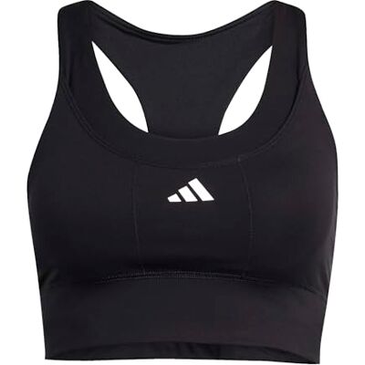 Adidas Brasier de Soporte Medio con Bolsillo para Mujer, Talla XS A-B, Color Negro Adidas Brasier de Soporte Medio con Bolsillo para Mujer, Talla XS A-B, Color Negro