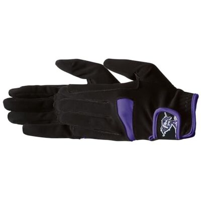 PFIFF 102534 Unicorn Guantes de equitación (Refuerzo Bicolor, 8 años), Color Negro y Morado PFIFF 102534 Unicorn Guantes de equitación (Refuerzo Bicolor, 8 años), Color Negro y Morado