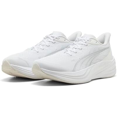 PUMA Darter Pro 2 Tenis Unisex para Correr de Carretera, Color Blanco y Gris Pluma, Talla 48 PUMA Darter Pro 2 Tenis Unisex para Correr de Carretera, Color Blanco y Gris Pluma, Talla 48