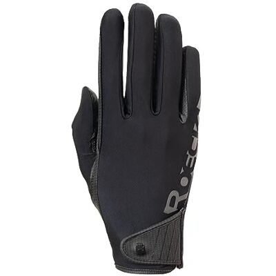 Roeckl Guantes de equitación Sports MUENSTER, Guante de Torneo de Verano, Color Negro 6.5 Roeckl Guantes de equitación Sports MUENSTER, Guante de Torneo de Verano, Color Negro 6.5