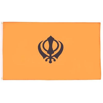 Bandera de la Religión Sikh de Az Flag 150x90cm - Khanda - Sikhismo Bandera de la Religión Sikh de Az Flag 150x90cm - Khanda - Sikhismo