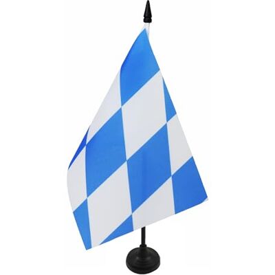 AZ FLAG Bandera de Mesa Baviera 21x14 cm Poliéster 100D Base Plástico AZ FLAG Bandera de Mesa Baviera 21x14 cm Poliéster 100D Base Plástico
