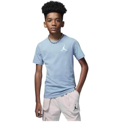 Nike Camisetas y Camisetas Unisex para niños JDB Jumpman Air EMB, Azul y Gris, L Nike Camisetas y Camisetas Unisex para niños JDB Jumpman Air EMB, Azul y Gris, L