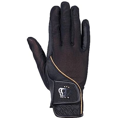 HKM Lavender Bay 9100 Guantes de equitación, Color Negro, Talla L HKM Lavender Bay 9100 Guantes de equitación, Color Negro, Talla L