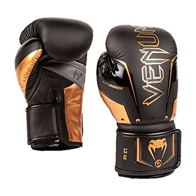 VENUM Guantes de Boxeo Elite EVO Negro/Bronce 12-Ounce VENUM Guantes de Boxeo Elite EVO Negro/Bronce 12-Ounce
