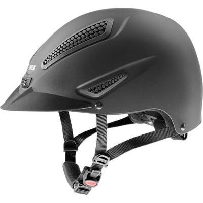 Uvex perfexxion II, casco de equitación robusto unisex, ajuste de talla individualizado, ventilación óptima, black matt, 54-55 cm Uvex perfexxion II, casco de equitación robusto unisex, ajuste de talla individualizado, ventilación óptima, black matt, 54-55 cm