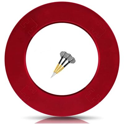 ProDarts Marco para Diana De Dardos Universal Dianas Recogedor De Dardos Anillo Rojo Borde Estable Protección De Pared para Diana Sin Montaje Adicional Aspecto Profesional ProDarts Marco para Diana De Dardos Universal Dianas Recogedor De Dardos Anillo Rojo Borde Estable Protección De Pared para Diana Sin Montaje Adicional Aspecto Profesional