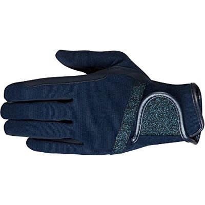 PFIFF Glamour Guantes de equitación (talla L), color azul oscuro PFIFF Glamour Guantes de equitación (talla L), color azul oscuro