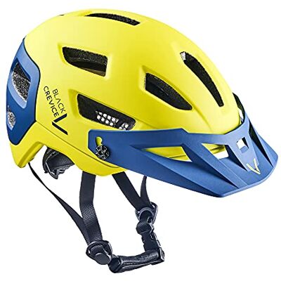 Black Crevice Casco MTB, Unisex Adulto, Amarillo/Azul, M/L (58-61 cm) Black Crevice Casco MTB, Unisex Adulto, Amarillo/Azul, M/L (58-61 cm)