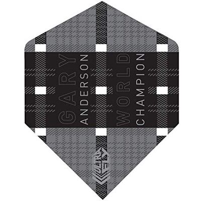 Unicorn Ultrafly Flights-Gary Anderson Plus, Unisex Adulto, Negro, Gris y Blanco Unicorn Ultrafly Flights-Gary Anderson Plus, Unisex Adulto, Negro, Gris y Blanco