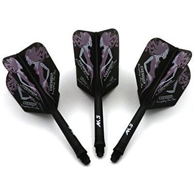 CUESOUL Rost Eje de dardo Integrado y Plumas estándar/lágrima de Pera/Forma Delgada con patrón Atractivo, Juego de 3 Piezas CUESOUL Rost Eje de dardo Integrado y Plumas estándar/lágrima de Pera/Forma Delgada con patrón Atractivo, Juego de 3 Piezas