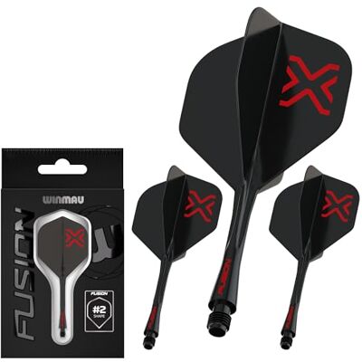 WINMAU Dardos Fusion Sistema Integrado de Vuelo y Eje No.2 Forma y diseño Disponible en Corto, Intermedio y Medio Disponible en Variedad de Colores WINMAU Dardos Fusion Sistema Integrado de Vuelo y Eje No.2 Forma y diseño Disponible en Corto, Intermedio y Medio Disponible en Variedad de Colores