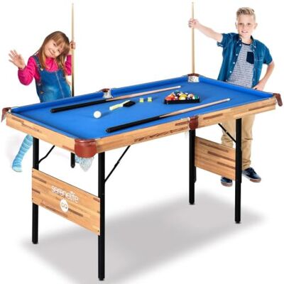 SereneLife Mesa de Hockey de Aire, Motor Dos Veces mas Fuerte, Marcador de Puntos LED Digital, Dispensador de Discos y Accesorios SereneLife Mesa de Hockey de Aire, Motor Dos Veces mas Fuerte, Marcador de Puntos LED Digital, Dispensador de Discos y Accesorios