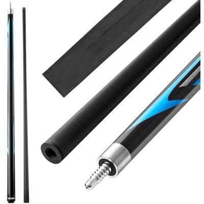 VEVOR Taco de Billar con Salto y Quiebre, 1 Pieza, 1473,2 mm/554 g, Fabricado en Fibra de Carbono y Arce, con Diseño de Dos Niveles, Ideal para Bares, Hogares, Oficinas y Principiantes, Negro VEVOR Taco de Billar con Salto y Quiebre, 1 Pieza, 1473,2 mm/554 g, Fabricado en Fibra de Carbono y Arce, con Diseño de Dos Niveles, Ideal para Bares, Hogares, Oficinas y Principiantes, Negro