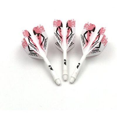 CUESOUL Eje de dardo Integrado y Plumas estándar/lágrima de Pera/Forma Delgada con patrón Atractivo, Juego de 3 Piezas CUESOUL Eje de dardo Integrado y Plumas estándar/lágrima de Pera/Forma Delgada con patrón Atractivo, Juego de 3 Piezas