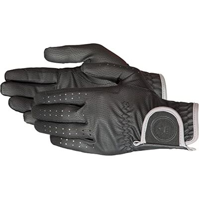 PFIFF 102601 Twin-Color Guantes de equitación (Talla M), Color Negro y Gris PFIFF 102601 Twin-Color Guantes de equitación (Talla M), Color Negro y Gris