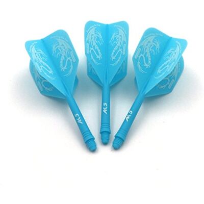 CUESOUL Rost Eje de dardo Integrado y Plumas estándar/lágrima de Pera/Forma Delgada con patrón Atractivo, Juego de 3 Piezas CUESOUL Rost Eje de dardo Integrado y Plumas estándar/lágrima de Pera/Forma Delgada con patrón Atractivo, Juego de 3 Piezas
