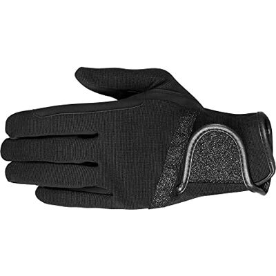PFIFF 102777 Glamour Guantes de equitación (12), Color Negro PFIFF 102777 Glamour Guantes de equitación (12), Color Negro
