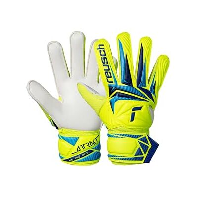 Reusch Guantes de Portero para niños y Adolescentes Agarre Robusto y Ajuste Estable Césped Artificial, Césped Natural y Terreno Duro Attrakt Solid Junior Reusch Guantes de Portero para niños y Adolescentes Agarre Robusto y Ajuste Estable Césped Artificial, Césped Natural y Terreno Duro Attrakt Solid Junior