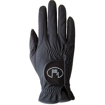 Roeckl Sports Lisboa Guantes de equitación para Mujer, Color Negro 7,5 Roeckl Sports Lisboa Guantes de equitación para Mujer, Color Negro 7,5