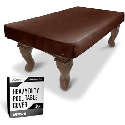GoSports Funda para Mesa de Billar de Cuero sintético, Impermeable y Resistente al desgarro, Cubierta de Mesa de Billar para Interiores y Exteriores GoSports Funda para Mesa de Billar de Cuero sintético, Impermeable y Resistente al desgarro, Cubierta de Mesa de Billar para Interiores y Exteriores