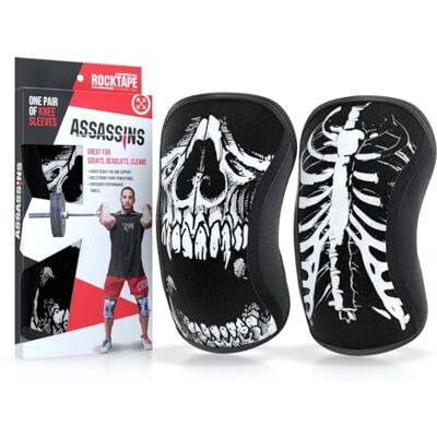 RockTape Rodilleras Skull, Assassins Skull, Tamaño M 5mm RockTape Rodilleras Skull, Assassins Skull, Tamaño M 5mm