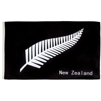 AZ FLAG Bandera Nueva Zelanda All Black 180x120 cm Poliéster 100D 2 Ojales AZ FLAG Bandera Nueva Zelanda All Black 180x120 cm Poliéster 100D 2 Ojales