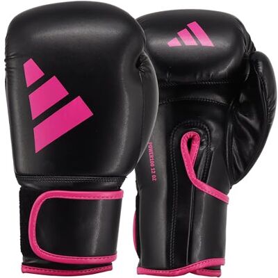 Adidas Power 100 Guantes de Entrenamiento, Color Negro y Rosa Adidas Power 100 Guantes de Entrenamiento, Color Negro y Rosa