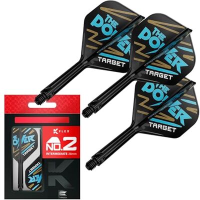 Target Darts Phil Taylor K Flex Vuelos y Sistema de Ejes, No.2 Pack de 3 Dardos Kflex All In One,Aaccesorios de Dardos Player Edition Vástago de Dardos K-Flex – Corto/Intermedio/Medio Target Darts Phil Taylor K Flex Vuelos y Sistema de Ejes, No.2 Pack de 3 Dardos Kflex All In One,Aaccesorios de Dardos Player Edition Vástago de Dardos K-Flex – Corto/Intermedio/Medio