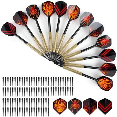 Kolamom Juego de 12 Puntas de plástico Unisex para Adultos, con 100 Puntas de Dardos de plástico para intercambiar Diana electrónica, Dardos Blandos, Dardos Blandos, Juego de Dardos Blandos, Color Kolamom Juego de 12 Puntas de plástico Unisex para Adultos, con 100 Puntas de Dardos de plástico para intercambiar Diana electrónica, Dardos Blandos, Dardos Blandos, Juego de Dardos Blandos, Color