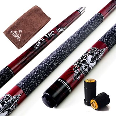 CUESOUL Rockin Series Juego de Tacos de Billar Profesional de 58 Pulgadas, 595.3 g, Mango de Arce norteamericano, Acabado Perlado, virola de Carbono, Bolsa de Envoltura de Lino irlandés, Juego de CUESOUL Rockin Series Juego de Tacos de Billar Profesional de 58 Pulgadas, 595.3 g, Mango de Arce norteamericano, Acabado Perlado, virola de Carbono, Bolsa de Envoltura de Lino irlandés, Juego de