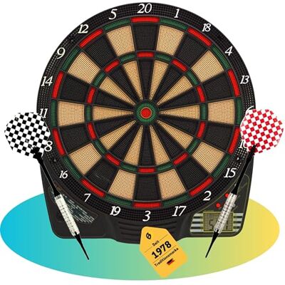 B Best Sporting Chester 2 Diana electrónica con Pantalla LCD, 6 Dardos y Puntas de Repuesto, Unisex, 1-8 Spieler B Best Sporting Chester 2 Diana electrónica con Pantalla LCD, 6 Dardos y Puntas de Repuesto, Unisex, 1-8 Spieler