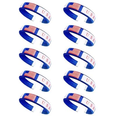 Elnwnnkc De 10 pulseras de torneo eficientes con banderas de celebración, ideales para entusiastas del deporte, fichas de juego de fútbol Elnwnnkc De 10 pulseras de torneo eficientes con banderas de celebración, ideales para entusiastas del deporte, fichas de juego de fútbol