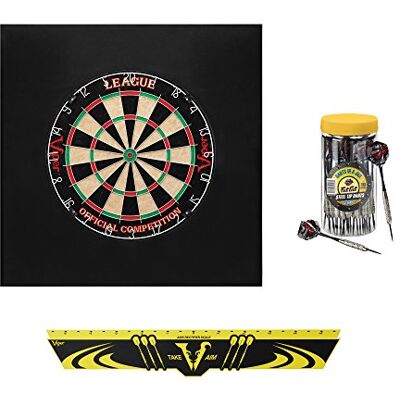 Viper by GLD Products Viper Defender II Juego de Diana de Dardos con Punta de Acero y sisal/cerdas, Juego de Lujo (Diana de Liga, Tablero Defender II, línea de Lanzamiento de Borde, 21 frascos de Dardos) Viper by GLD Products Viper Defender II Juego de Diana de Dardos con Punta de Acero y sisal/cerdas, Juego de Lujo (Diana de Liga, Tablero Defender II, línea de Lanzamiento de Borde, 21 frascos de Dardos)
