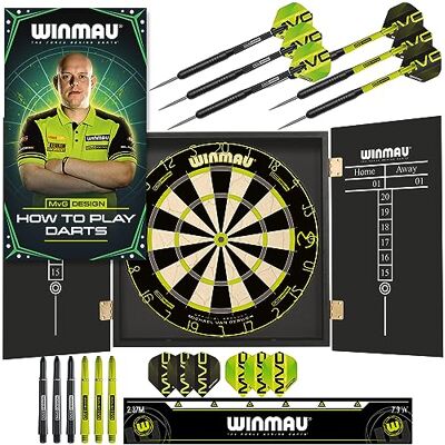 WINMAU Michael Van Gerwen MvG Juego de gabinete, Diana, Armario, Dardos y Accesorios WINMAU Michael Van Gerwen MvG Juego de gabinete, Diana, Armario, Dardos y Accesorios