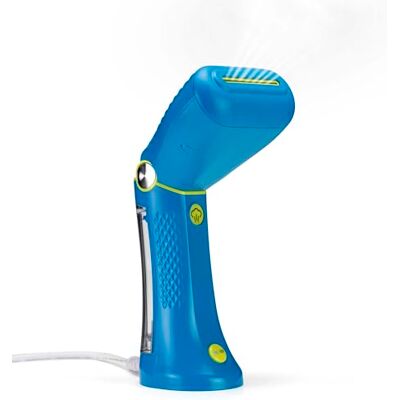 Conair Plancha de vapor vertical Power Steam, Compacta y ligera, Ideal para viajar, Elimina el 99,9% de las bacterías, Calentamiento rápido, Potencia de 1100 W, Color Azul Conair Plancha de vapor vertical Power Steam, Compacta y ligera, Ideal para viajar, Elimina el 99,9% de las bacterías, Calentamiento rápido, Potencia de 1100 W, Color Azul