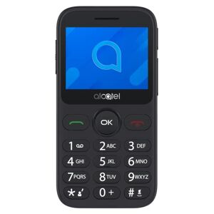 Alcatel 2020X Pantalla 2.4" Teléfono Móvil Fácil Uso, Teclas Grandes, para Personas Mayores. Base cargadora, Camara, Bluetooth, Linterna, Boton SOS, Grabadora, Gris [Versión ES/PT]