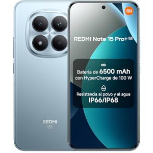 Xiaomi REDMI Note 15 Pro+ 5G Smartphone de 8+256GB, Pantalla AMOLED 6,83" 1.5K AMOLED, Snapdragon 7s Gen 4, cámara de 200 MP, Hypercharge 100W, Cargador no Incluido, Azul Glaciar (Versión ES) Xiaomi REDMI Note 15 Pro+ 5G Smartphone de 8+256GB, Pantalla AMOLED 6,83" 1.5K AMOLED, Snapdragon 7s Gen 4, cámara de 200 MP, Hypercharge 100W, Cargador no Incluido, Azul Glaciar (Versión ES)